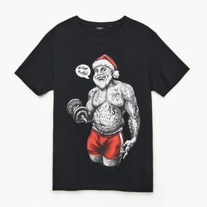 Cropp - Tričko s vianočnou potlačou - Čierna vyobraziť