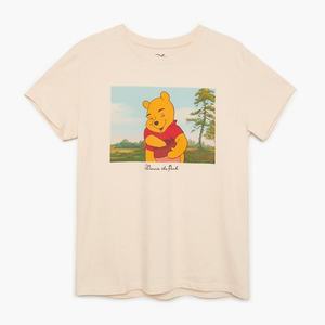 Cropp - Tričko s dlhými rukávmi a potlačou Winnie the Pooh - Béžová vyobraziť