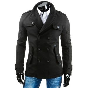 Moderný čierny pánsky kabát vyobraziť