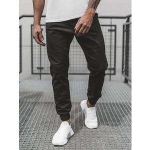 Športové čierne chino joggery O/399 vyobraziť