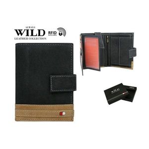 Jedinečná kožená čierno-kamelová peňaženka vyobraziť