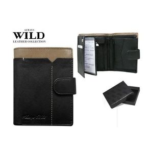 Čierno-šedá štýlová kožená peňaženka vyobraziť