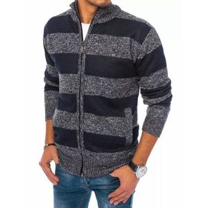 Tmavo-šedý sveter so zapínaním na zips vyobraziť