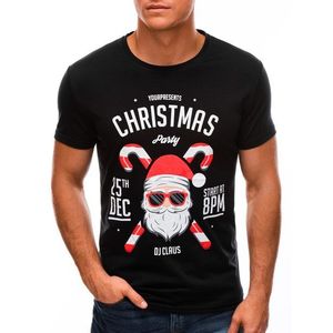 Čierne tričko s vianočným motívom S1512 vyobraziť