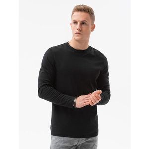 Klasické čierne tričko s dlhým rukávom L138 vyobraziť