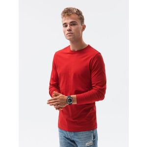 Klasické červené tričko s dlhým rukávom L138 vyobraziť