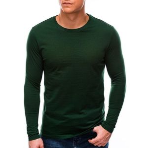 Tmavo zelené pohodlné tričko s dlhým rukávom L59 vyobraziť