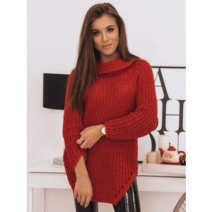 Lovisa dámsky neobyčajný sveter v červenej farbe vyobraziť