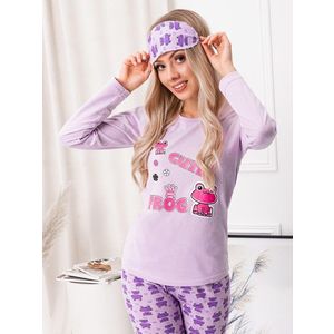 Nádherné dámske pyžamo vo fialovej farbe s maskou na spanie ULR088 vyobraziť