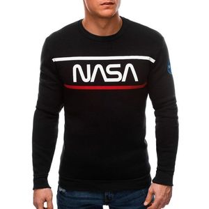 Čierna mikina bez kapucne NASA B1399 vyobraziť