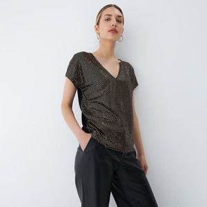 Mohito - Lesklé oversize tričko - Zlatá vyobraziť