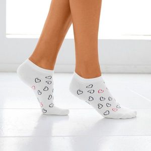 Blancheporte Nízke ponožky so zladeným motívom, súprava 4 páry bieloružová 35/38 vyobraziť