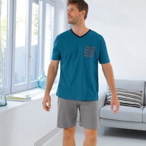 Blancheporte Pyžamové tričko s krátkymi rukávmi modrá 137/146 (4XL) vyobraziť