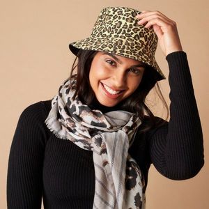 Blancheporte Obojstranný nepremokavý klobúk leopardia/čierna vyobraziť