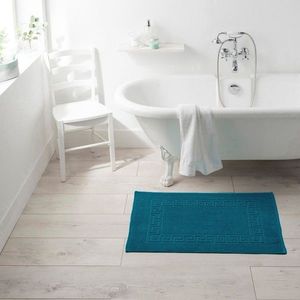 Blancheporte Kúpeľňová predložka, grécky vzor pávie modrá 60x60cm vyobraziť