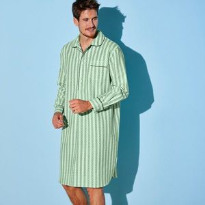 Blancheporte Pánská nočná košeľa, flanel zelená 137/146 (4XL) vyobraziť