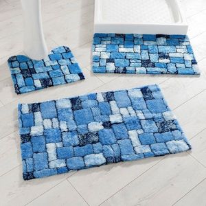 Blancheporte Kúpeľňová predložka, Mozaika modrá 50x40cm vyobraziť