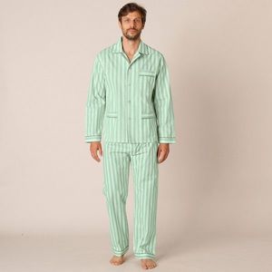 Blancheporte Klasické pyžamo, popelín zelená 137/146 (4XL) vyobraziť