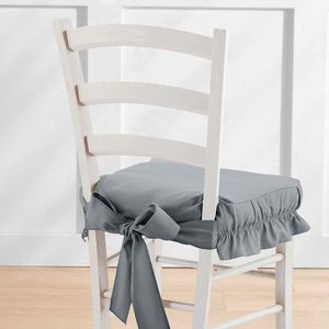 Blancheporte Jednofarebný poťah na stoličku z plátna bachette perlovosivá 40x40cm vyobraziť