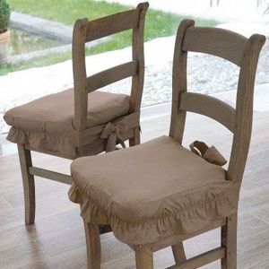 Blancheporte Jednofarebný poťah na stoličku z plátna bachette hnedosivá 40x40cm vyobraziť