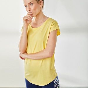 Blancheporte Jednofarebné tričko z bio bavlny, žlté žltá 52 vyobraziť