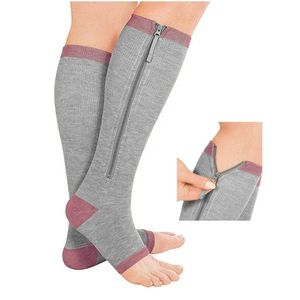 Blancheporte Kompresné ponožky na zips, s medeným vláknom sivá vyobraziť