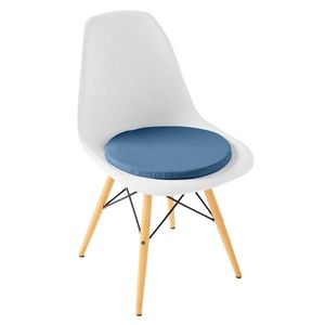 Blancheporte Okrúhly sedák na stoličku, jednofarebný, 2 ks modrá pr. 38cm vyobraziť