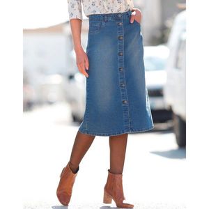 Blancheporte Džínsová sukňa na gombíky denim 48 vyobraziť
