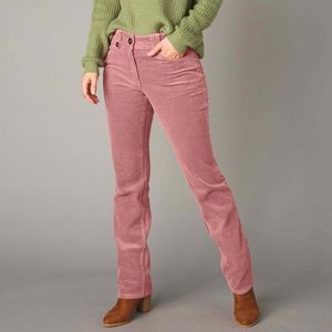 Blancheporte Rovné menčestrové nohavice sivoružová 52 vyobraziť