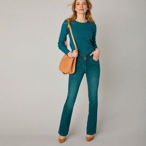 Blancheporte Bootcut farebné džínsy smaragdová 50 vyobraziť