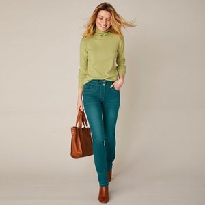 Blancheporte Rovné strečové džínsy, farebné smaragdová 52 vyobraziť
