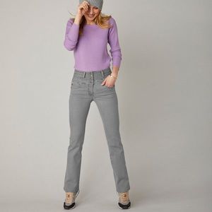 Blancheporte Bootcut džínsy s vysokým pásom, vnútor. dĺžka nohavíc 75 cm sivá 52 vyobraziť