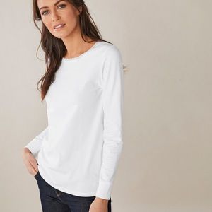 Blancheporte Hrejivé tričko s dlhými rukávmi biela 50 vyobraziť