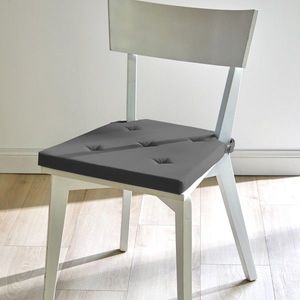 Blancheporte Súprava 2 jednofarebných štvorcových sedákov na stoličku antracitová 40x40 cm vyobraziť