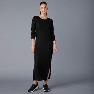 Blancheporte Vrúbkované dlhé šaty čierna 52 vyobraziť