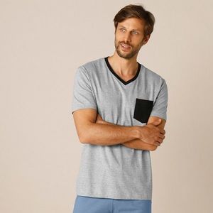 Blancheporte Dvojfarebné pyžamové tričko s krátkymi rukávmi sivý melír 137/146 (4XL) vyobraziť