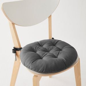Blancheporte Súprava 2 jednofarebných okrúhlych sedákov na stoličku antracitová pr. 40cm vyobraziť
