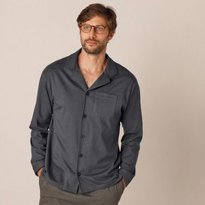 Blancheporte Pyžamová košeľa s dlhými rukávmi, antracitová antracitová 127/136 (3XL) vyobraziť