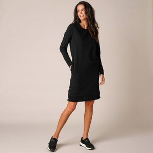 Blancheporte Meltonové mikinové šaty s dlhými rukávmi čierna 46/48 vyobraziť