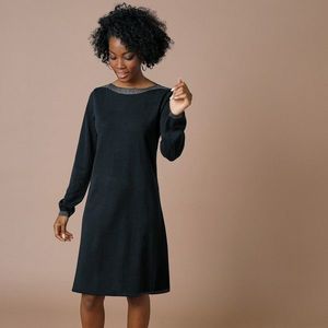 Blancheporte Pulóvrové šaty s lodičkovým výstrihom, kašmírové na dotyk čierna 52 vyobraziť
