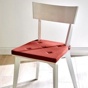 Blancheporte Súprava 2 jednofarebných štvorcových sedákov na stoličku terakota 40x40 cm vyobraziť