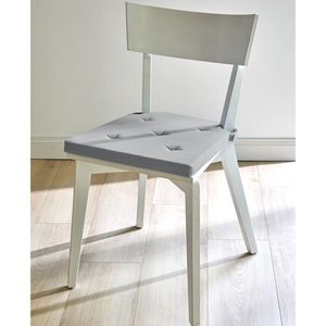 Blancheporte Súprava 2 jednofarebných štvorcových sedákov na stoličku perlovosivá 40x40 cm vyobraziť