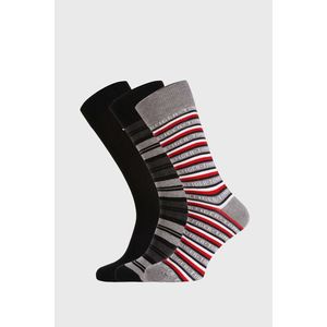 3 PACK čierno-šedých ponožiek Tommy Hilfiger Gift vyobraziť