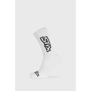 Biele vysoké ponožky STYX Logo vyobraziť