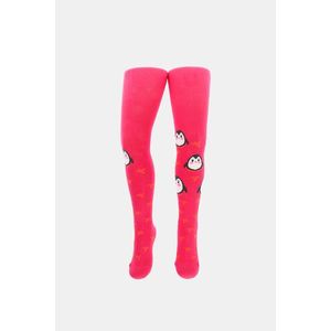 Dievčenské pančuchové nohavice Tučniaky ružové vyobraziť