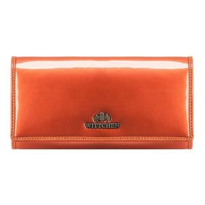 Oranžová elegantná peňaženka. vyobraziť