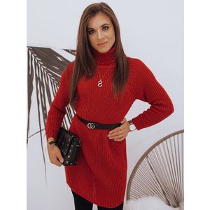Štýlový červený sveter vyobraziť