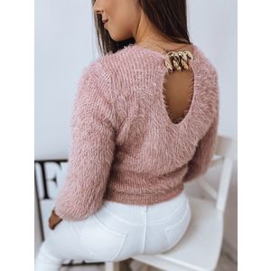 Ružový módny sveter pre dámy vyobraziť