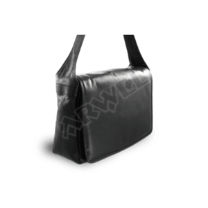 Černá kožená klopnová kabelka vyobraziť