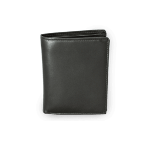 Černá pánská kožená peněženka se zajištěním dokladů vyobraziť